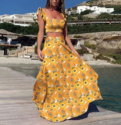 HERA - Sexy zweiteiliges Sommerkleid mit Boho-Print