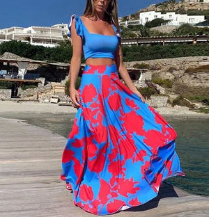 HERA - Sexy zweiteiliges Sommerkleid mit Boho-Print