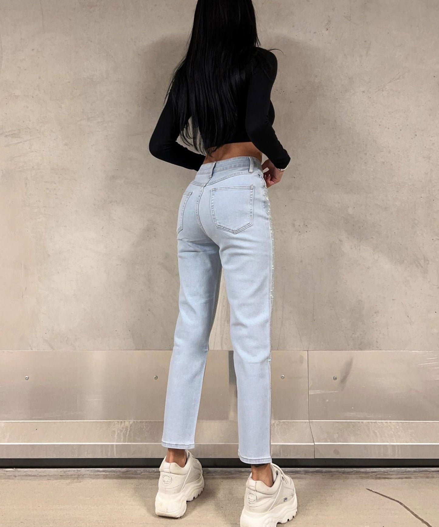 HERA Glitzer Mum Jeans Leandra