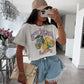 HERA Crop T-Shirt Finest Lemons Weiß