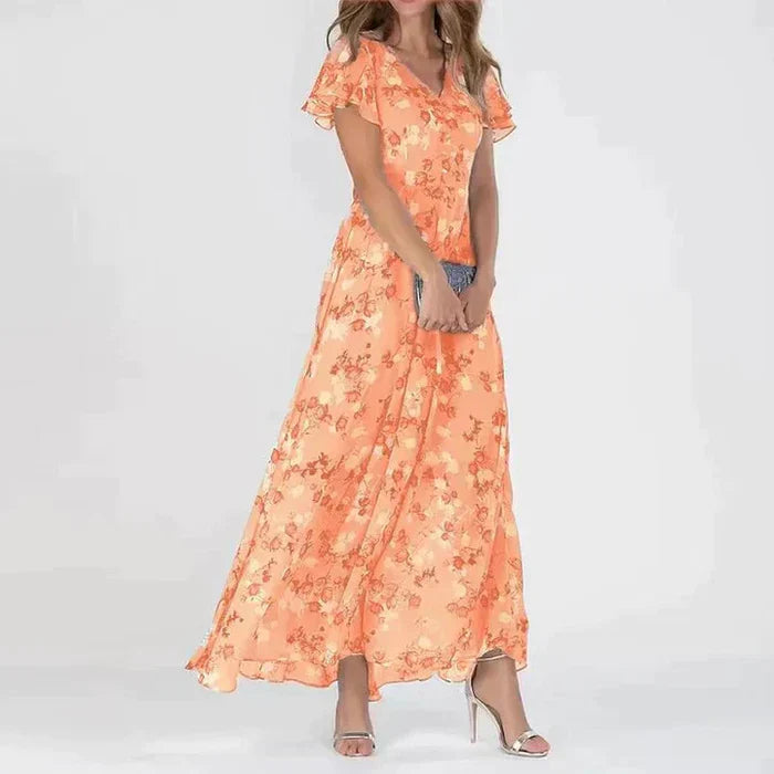 HERA - Langes Sommerkleid mit Blumenmuster