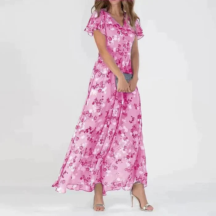 HERA - Langes Sommerkleid mit Blumenmuster