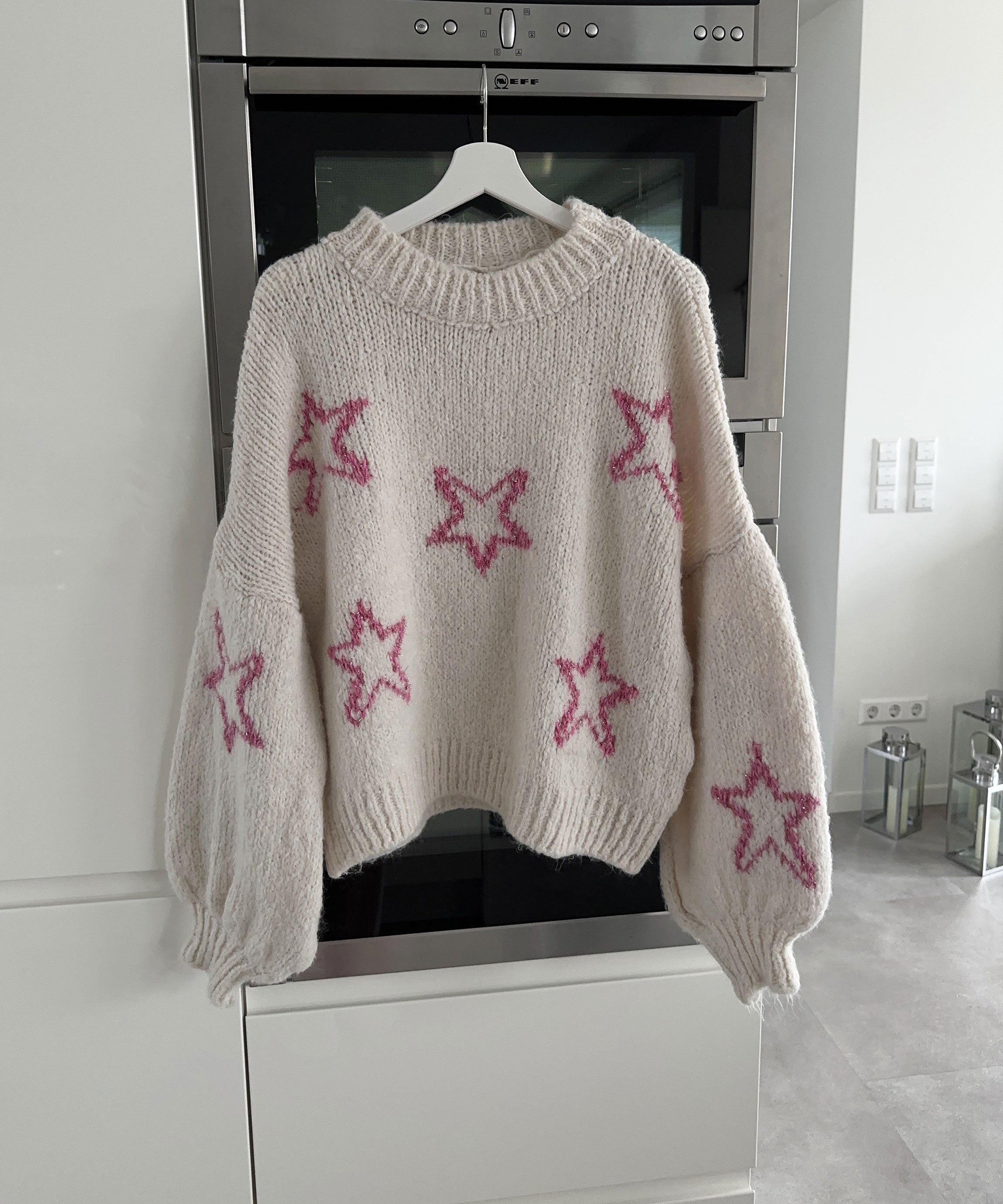 HERA Pullover Sterne Beige