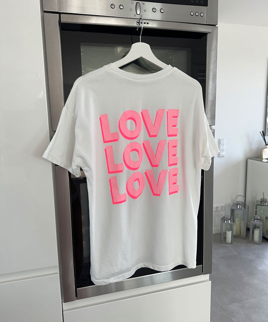 HERA Shirt Love Schrift Weiß