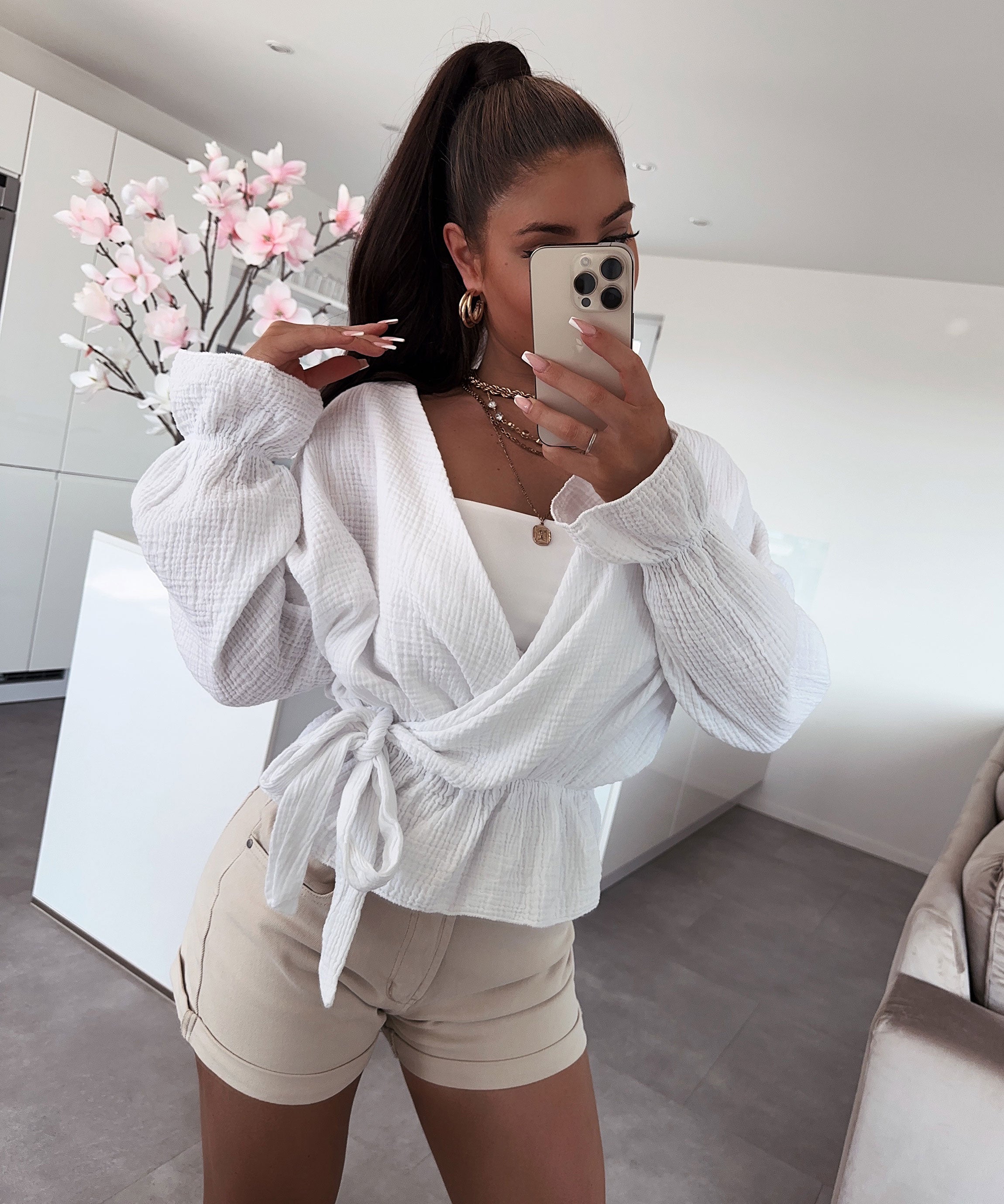 HERA Bluse Celine Weiß