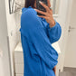 HERA Oversize Musselin Bluse / royal blau Art. 4345