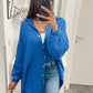 HERA Oversize Musselin Bluse / royal blau Art. 4345