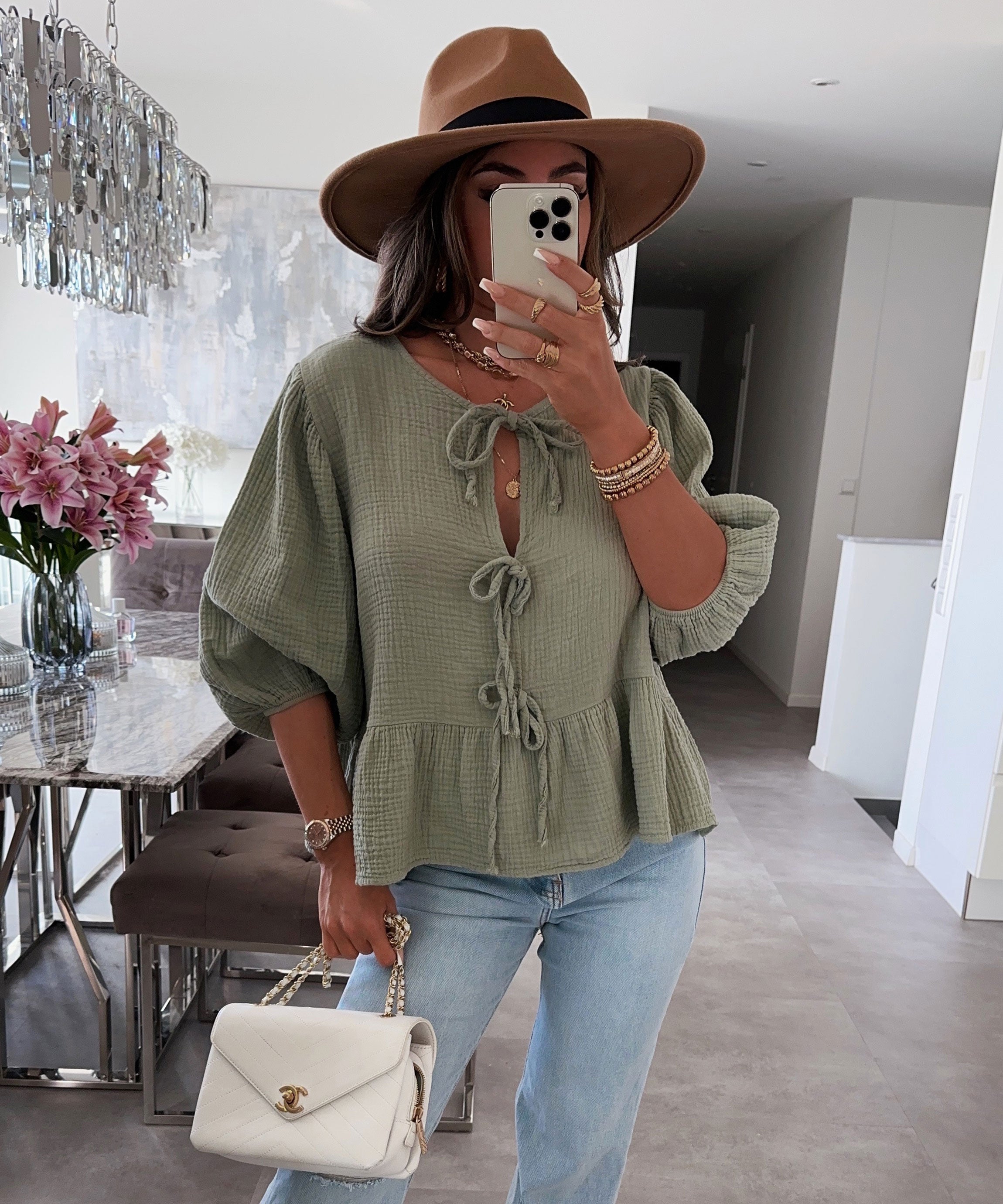 HERA Bluse Elora Khaki