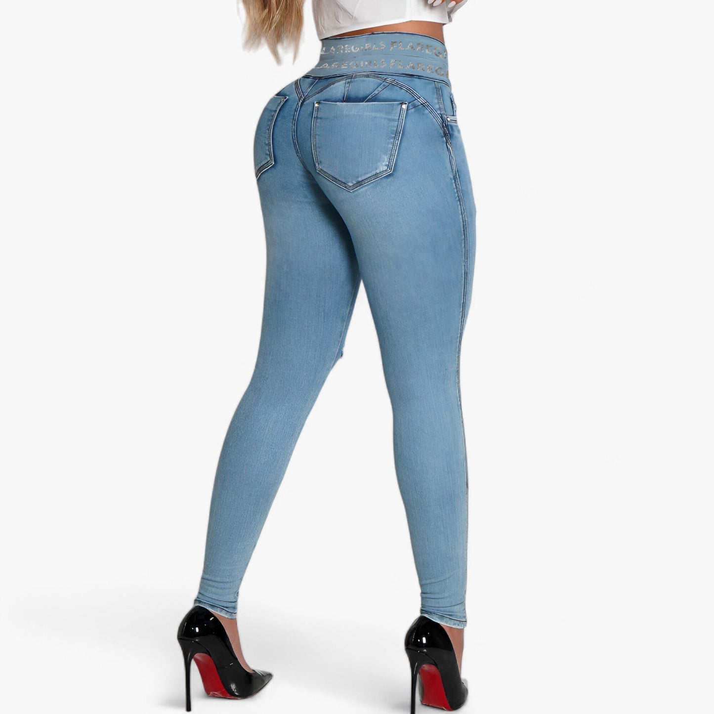 HERA Modische Hochbund Slim-Fit Destroyed Jeans - Moderner Stil mit einem Chic-Edge