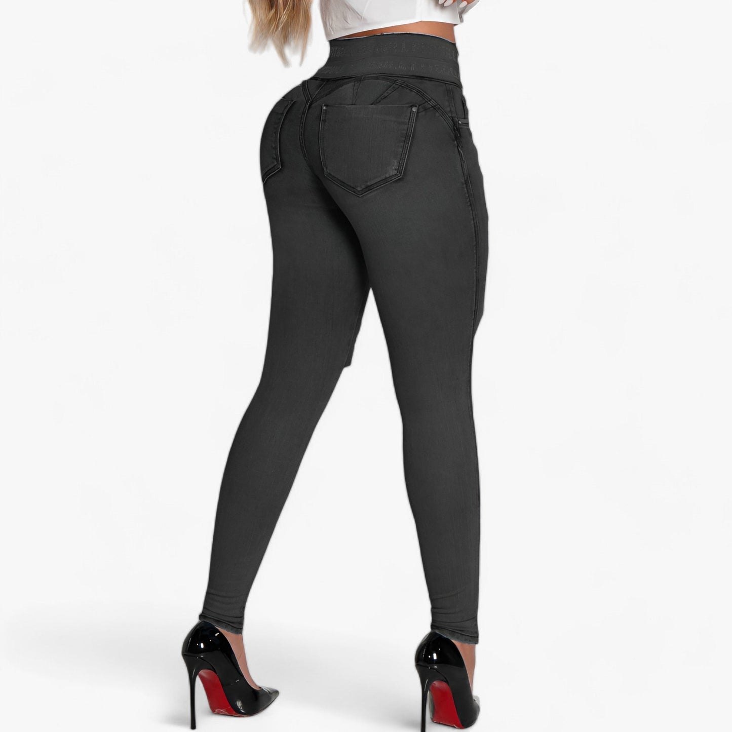 HERA Modische Hochbund Slim-Fit Destroyed Jeans - Moderner Stil mit einem Chic-Edge