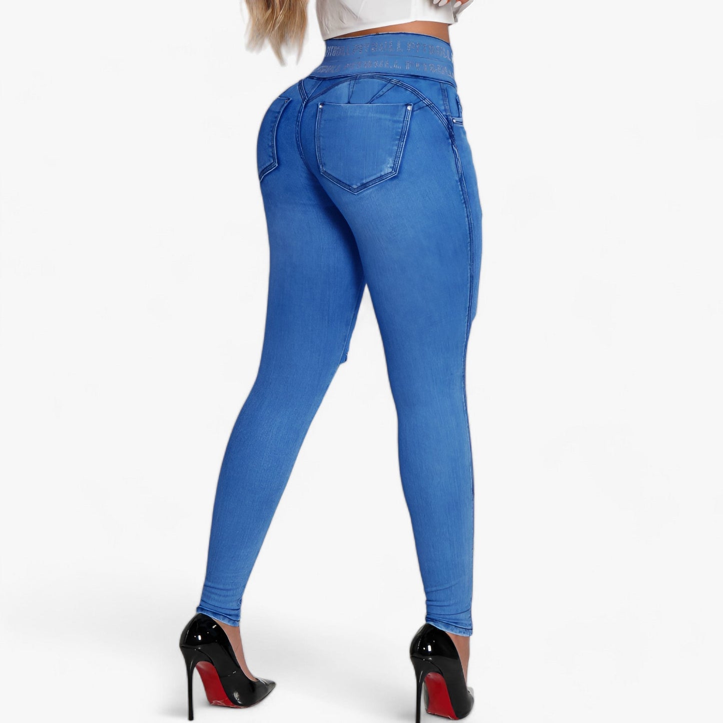 HERA Modische Hochbund Slim-Fit Destroyed Jeans - Moderner Stil mit einem Chic-Edge