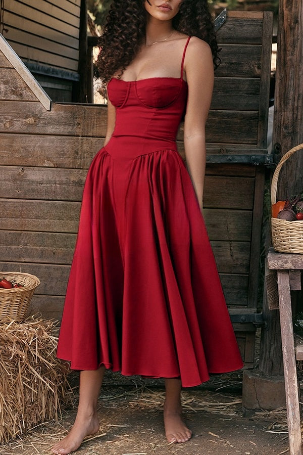 HERA Schlichtes Sommerkleid | Damen Midi-Kleid mit Taschen