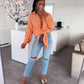 HERA Musselin Bluse Freya Pastel Orange Lang