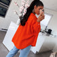 HERA Musselin Bluse Freya Orange Kurz