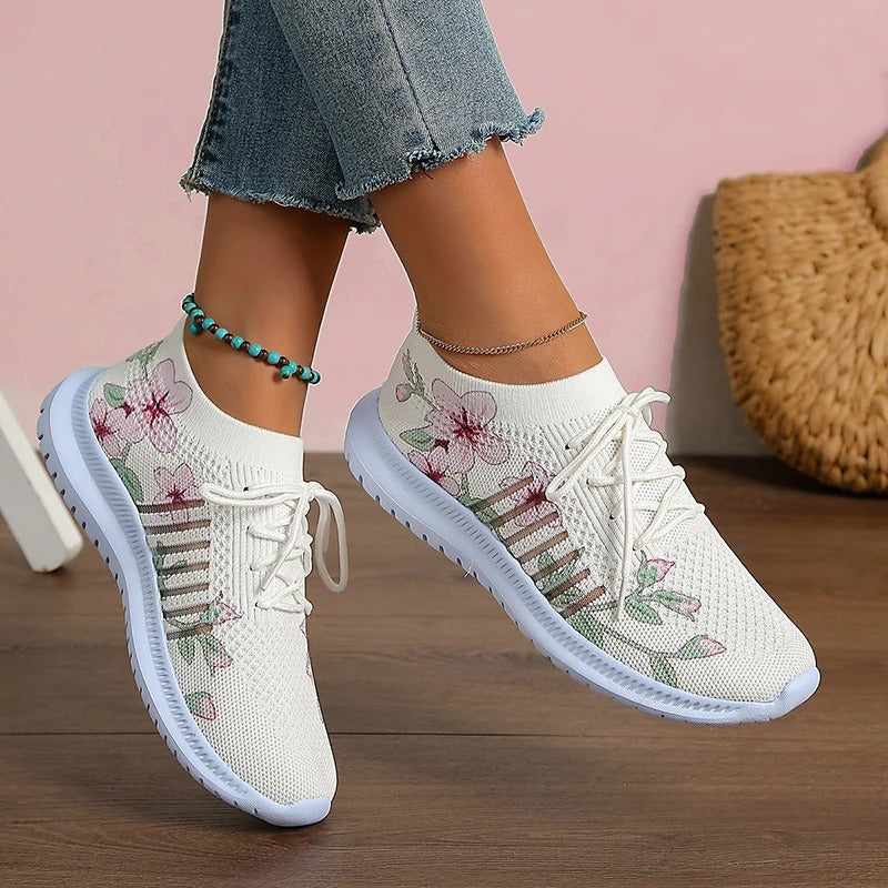 HERA - Bedruckte gestrickte Sneakers