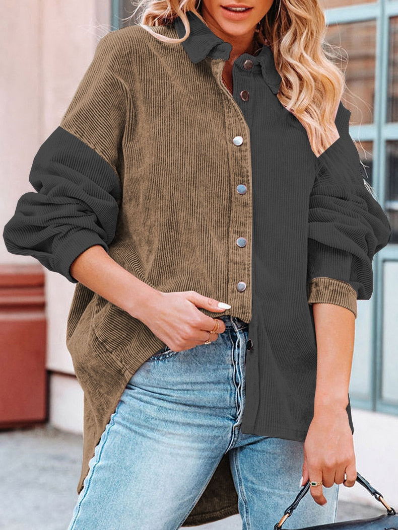 HERA Cordbluse | Moderne gerippte Damenjacke für den Herbst